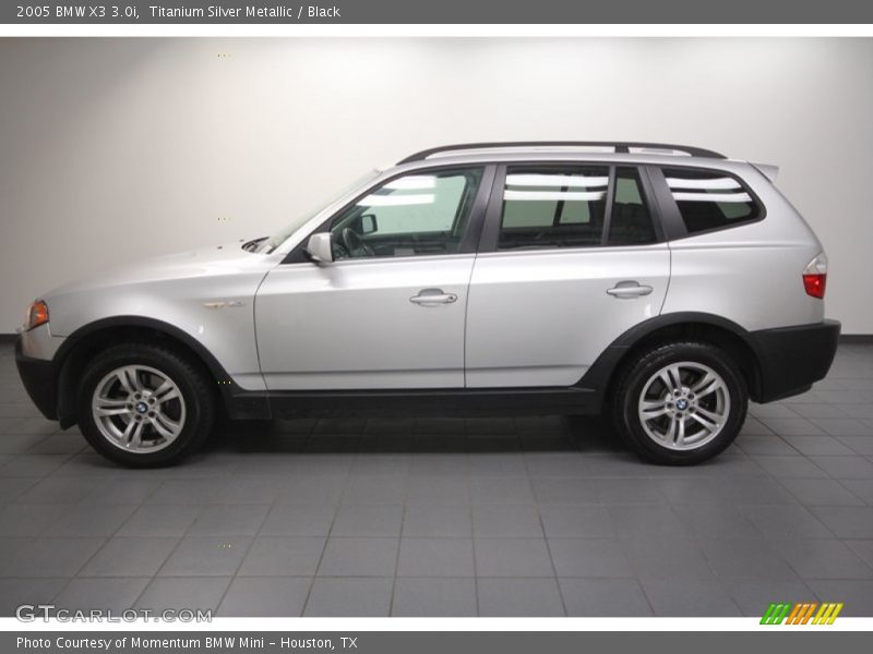Titanium Silver Metallic / Black 2005 BMW X3 3.0i
