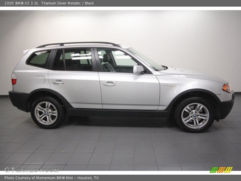 Titanium Silver Metallic / Black 2005 BMW X3 3.0i