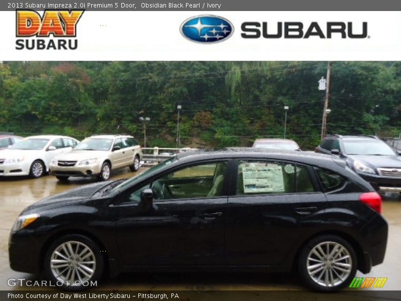 Obsidian Black Pearl / Ivory 2013 Subaru Impreza 2.0i Premium 5 Door