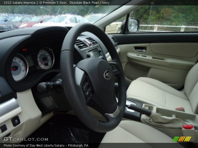 Obsidian Black Pearl / Ivory 2013 Subaru Impreza 2.0i Premium 5 Door