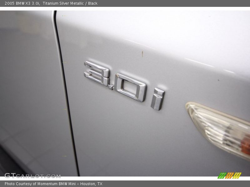 Titanium Silver Metallic / Black 2005 BMW X3 3.0i