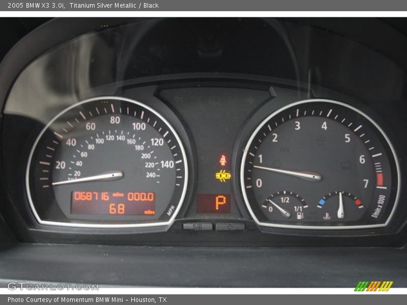 Titanium Silver Metallic / Black 2005 BMW X3 3.0i