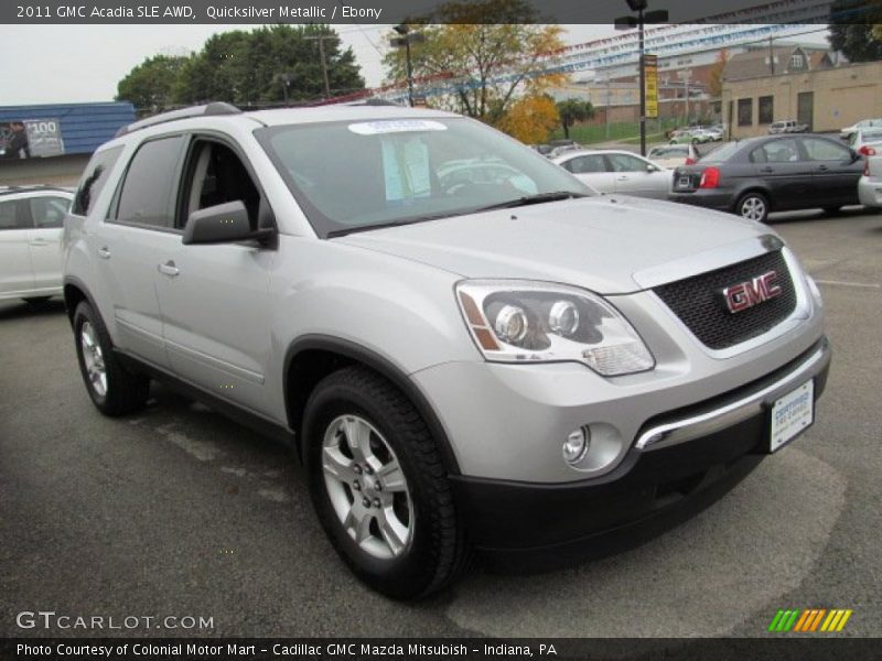 Quicksilver Metallic / Ebony 2011 GMC Acadia SLE AWD