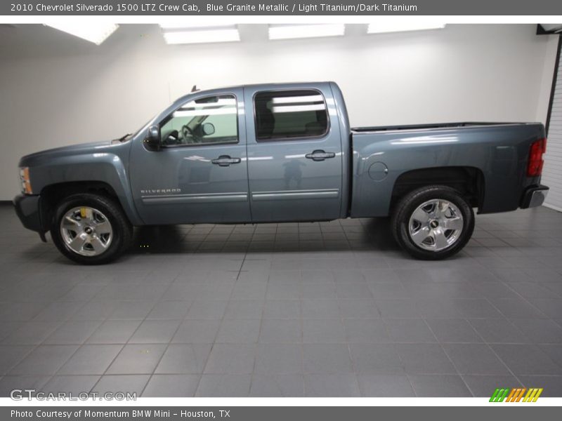 Blue Granite Metallic / Light Titanium/Dark Titanium 2010 Chevrolet Silverado 1500 LTZ Crew Cab