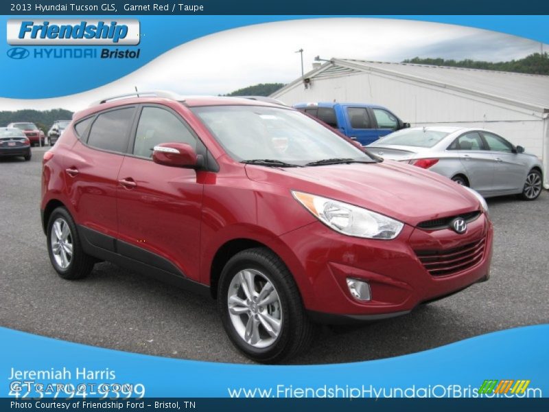 Garnet Red / Taupe 2013 Hyundai Tucson GLS