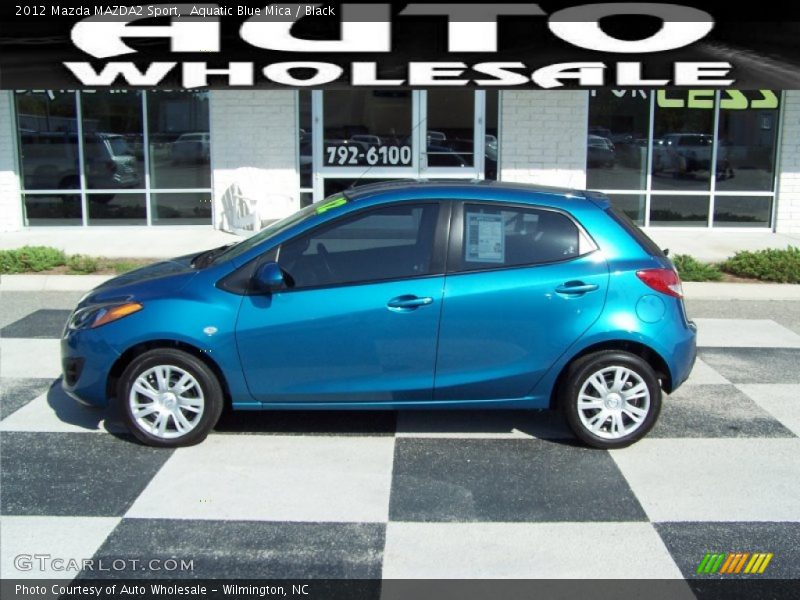 Aquatic Blue Mica / Black 2012 Mazda MAZDA2 Sport