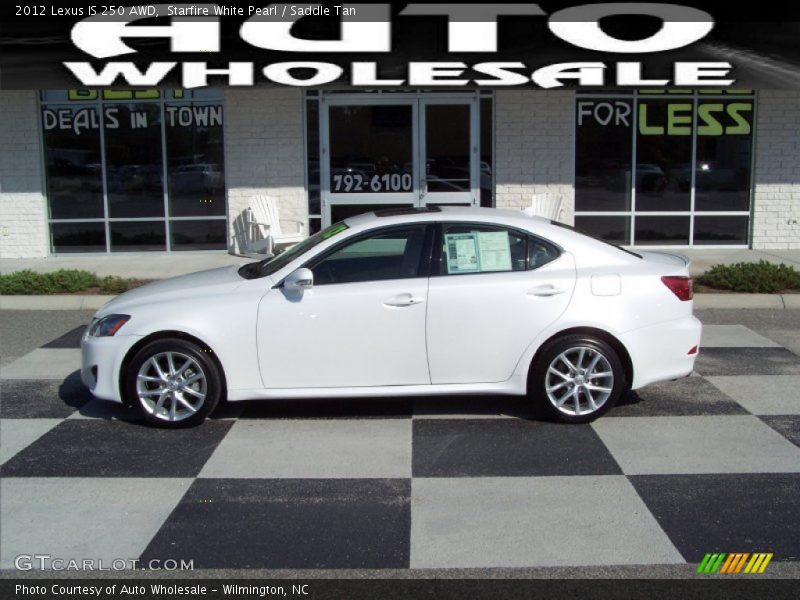 Starfire White Pearl / Saddle Tan 2012 Lexus IS 250 AWD
