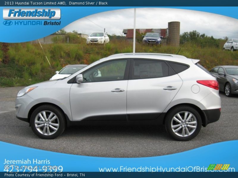 Diamond Silver / Black 2013 Hyundai Tucson Limited AWD