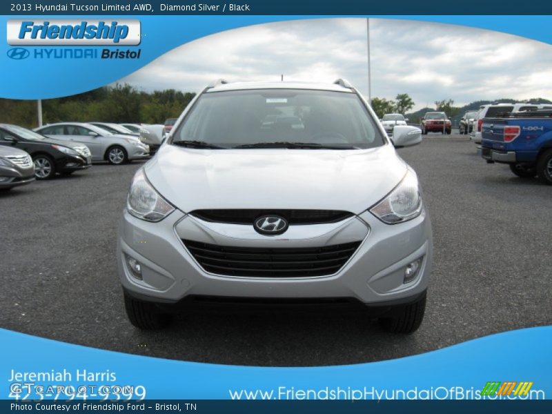 Diamond Silver / Black 2013 Hyundai Tucson Limited AWD