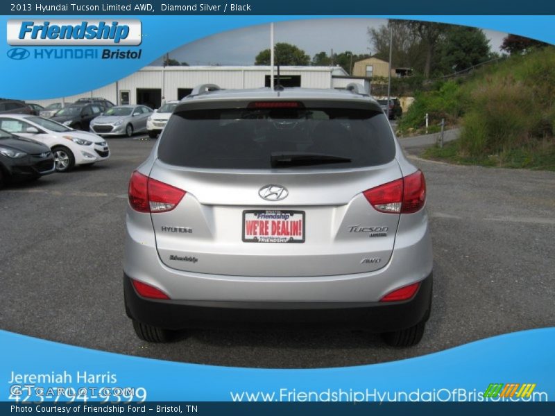 Diamond Silver / Black 2013 Hyundai Tucson Limited AWD