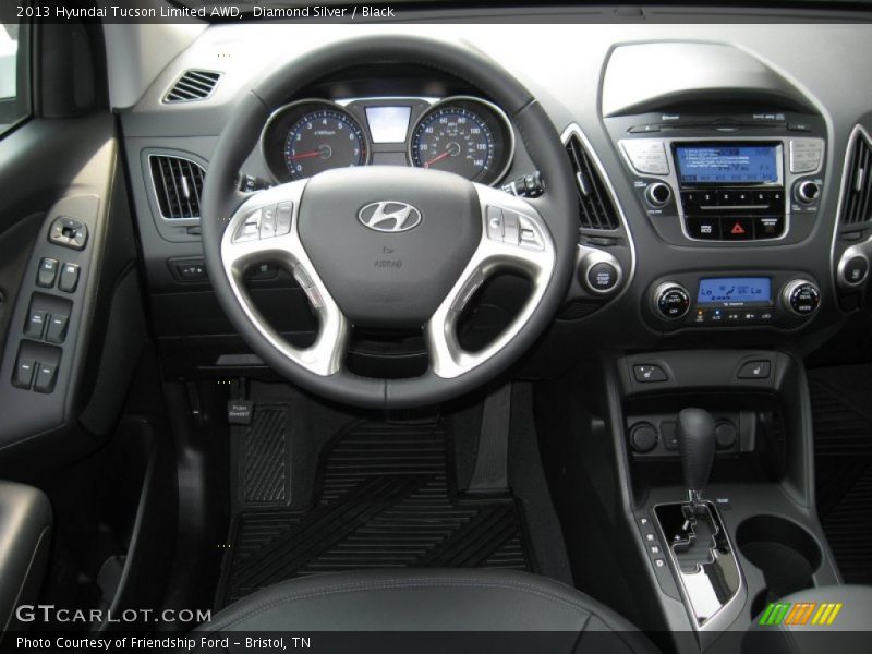 Diamond Silver / Black 2013 Hyundai Tucson Limited AWD