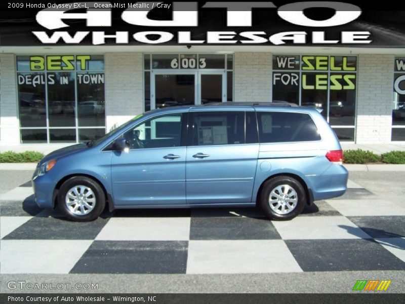 Ocean Mist Metallic / Gray 2009 Honda Odyssey EX-L