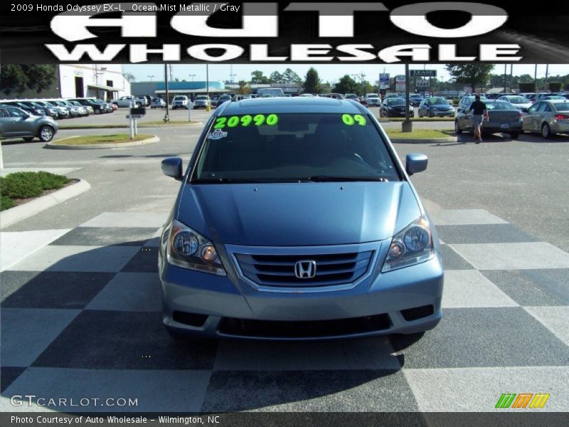 Ocean Mist Metallic / Gray 2009 Honda Odyssey EX-L