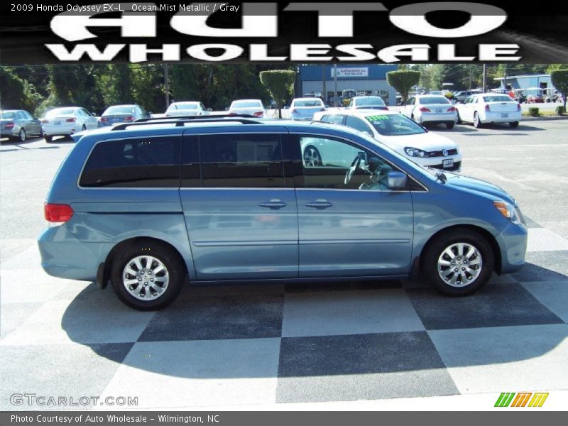 Ocean Mist Metallic / Gray 2009 Honda Odyssey EX-L