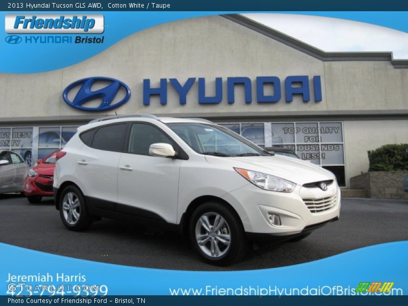 Cotton White / Taupe 2013 Hyundai Tucson GLS AWD