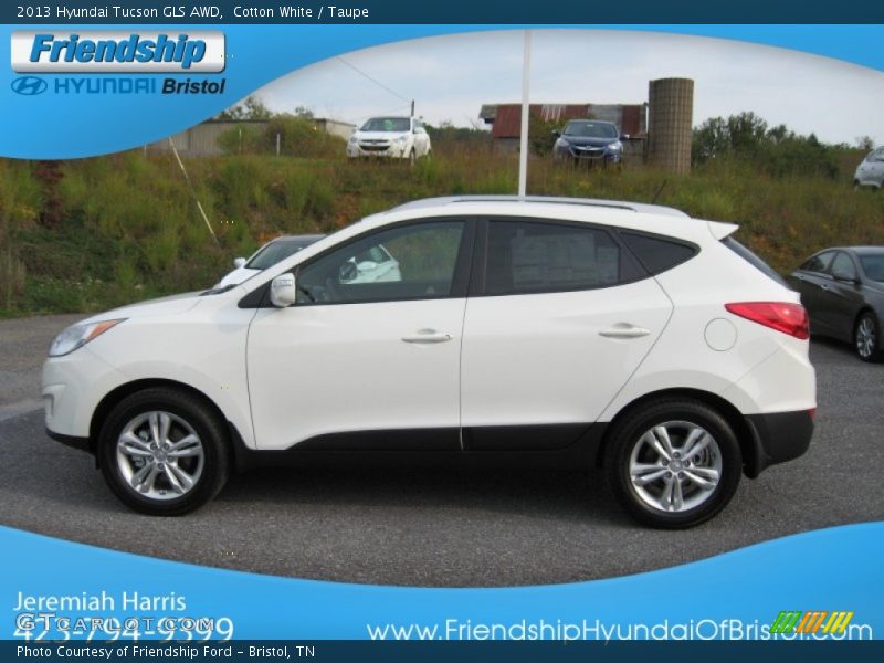 Cotton White / Taupe 2013 Hyundai Tucson GLS AWD
