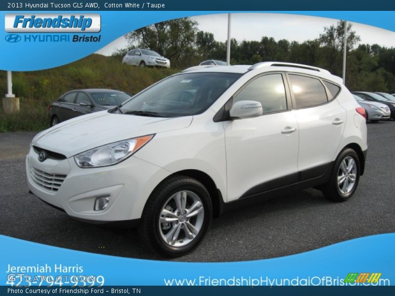 Cotton White / Taupe 2013 Hyundai Tucson GLS AWD