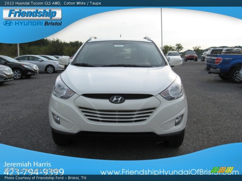 Cotton White / Taupe 2013 Hyundai Tucson GLS AWD