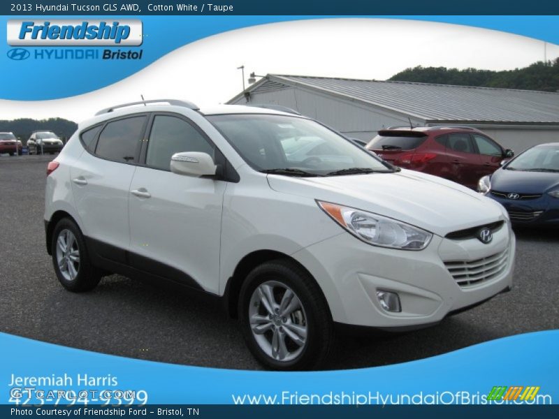 Cotton White / Taupe 2013 Hyundai Tucson GLS AWD