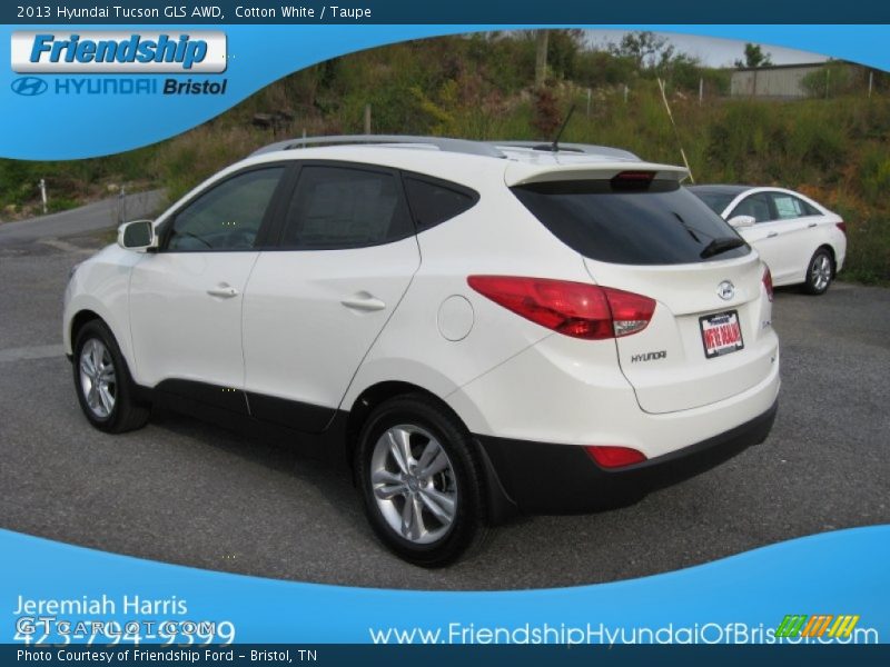 Cotton White / Taupe 2013 Hyundai Tucson GLS AWD