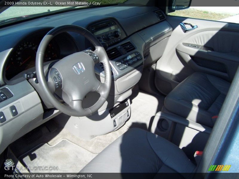 Ocean Mist Metallic / Gray 2009 Honda Odyssey EX-L