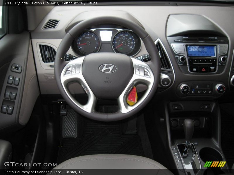 Cotton White / Taupe 2013 Hyundai Tucson GLS AWD