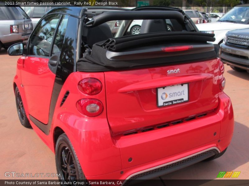 Rally Red / Design Black 2013 Smart fortwo passion cabriolet