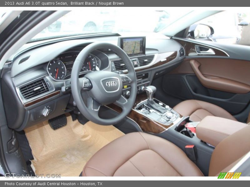 Brilliant Black / Nougat Brown 2013 Audi A6 3.0T quattro Sedan