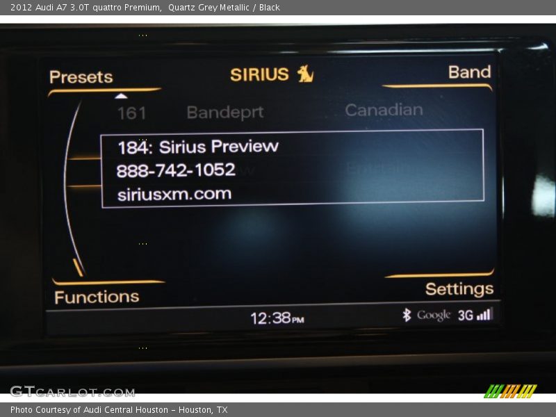 Quartz Grey Metallic / Black 2012 Audi A7 3.0T quattro Premium