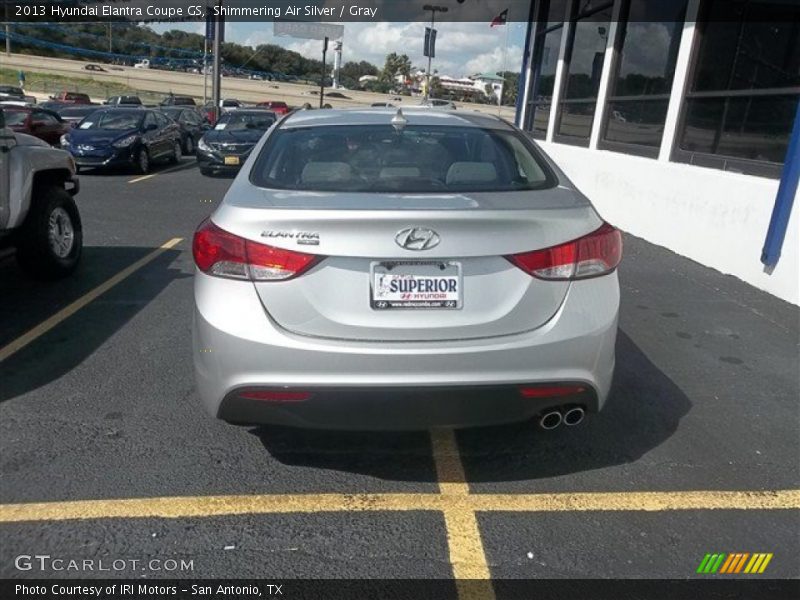 Shimmering Air Silver / Gray 2013 Hyundai Elantra Coupe GS