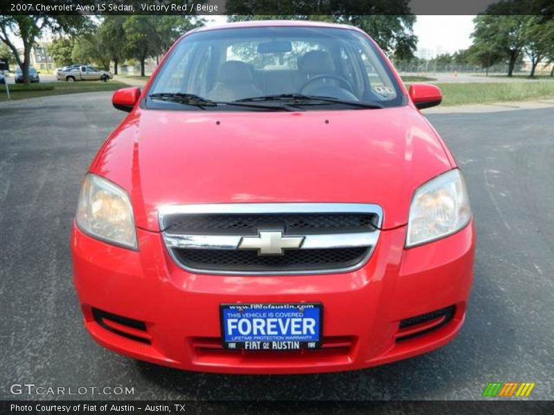 Victory Red / Beige 2007 Chevrolet Aveo LS Sedan