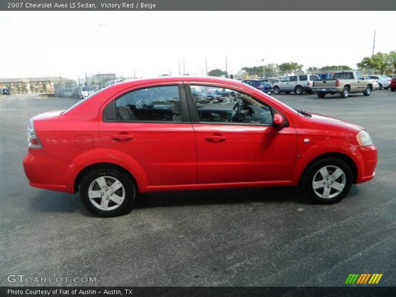 Victory Red / Beige 2007 Chevrolet Aveo LS Sedan