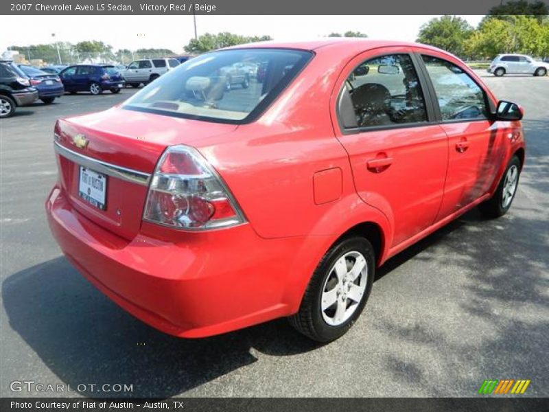 Victory Red / Beige 2007 Chevrolet Aveo LS Sedan