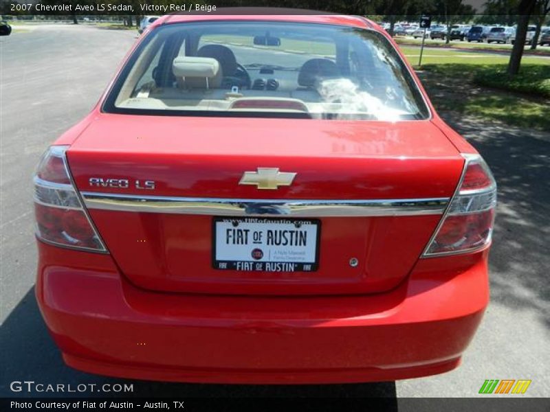 Victory Red / Beige 2007 Chevrolet Aveo LS Sedan