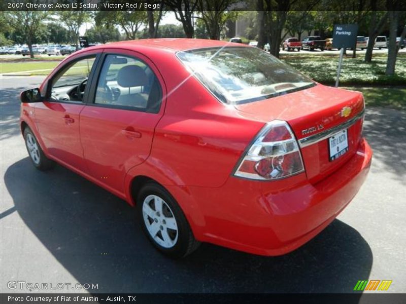 Victory Red / Beige 2007 Chevrolet Aveo LS Sedan