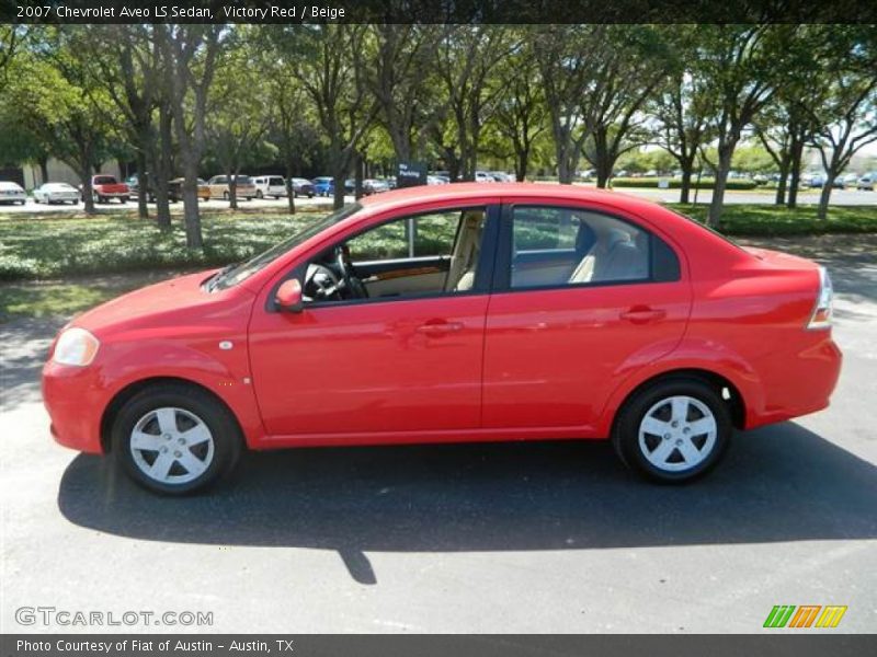 Victory Red / Beige 2007 Chevrolet Aveo LS Sedan