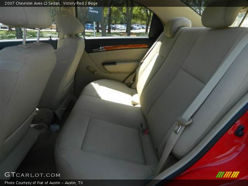Victory Red / Beige 2007 Chevrolet Aveo LS Sedan