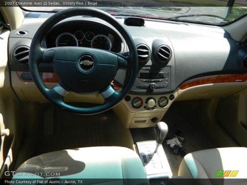Victory Red / Beige 2007 Chevrolet Aveo LS Sedan