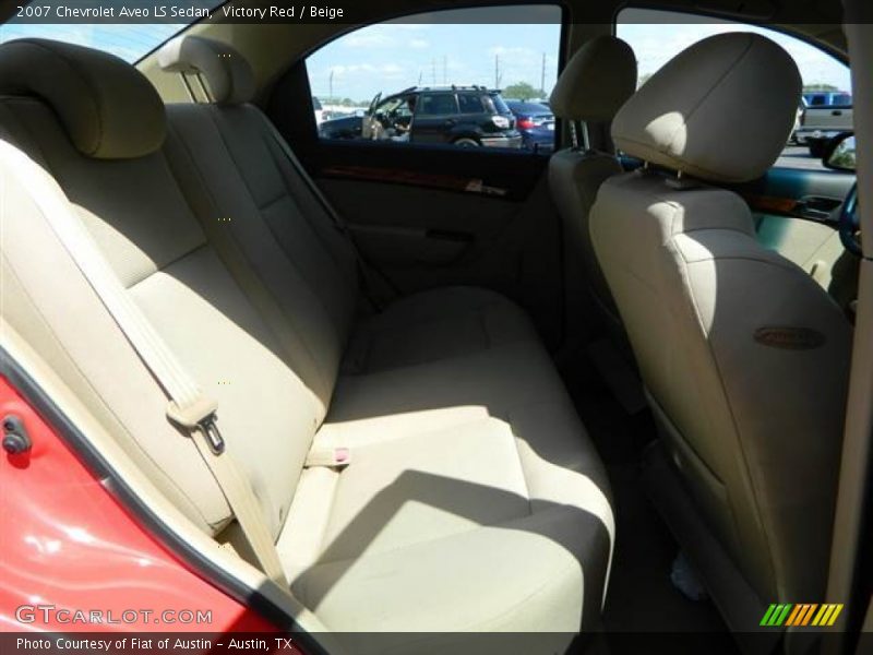 Victory Red / Beige 2007 Chevrolet Aveo LS Sedan