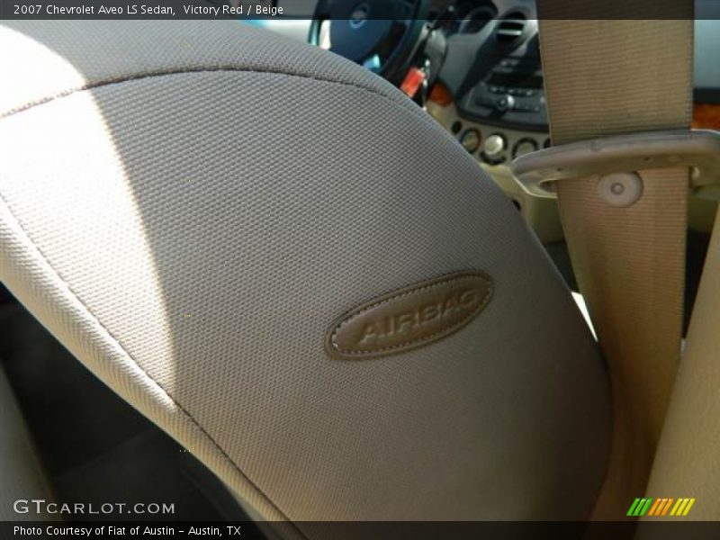 Victory Red / Beige 2007 Chevrolet Aveo LS Sedan