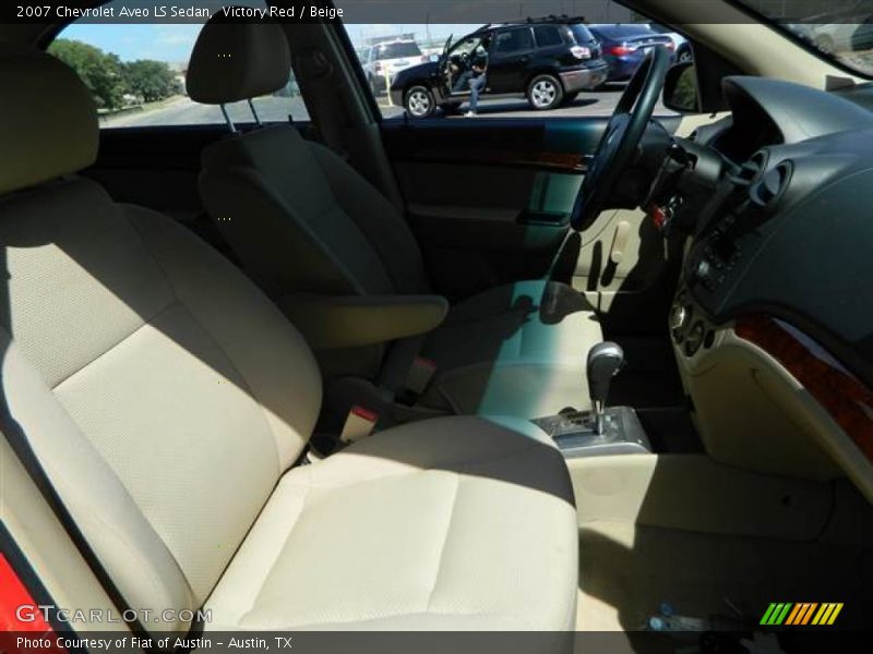 Victory Red / Beige 2007 Chevrolet Aveo LS Sedan