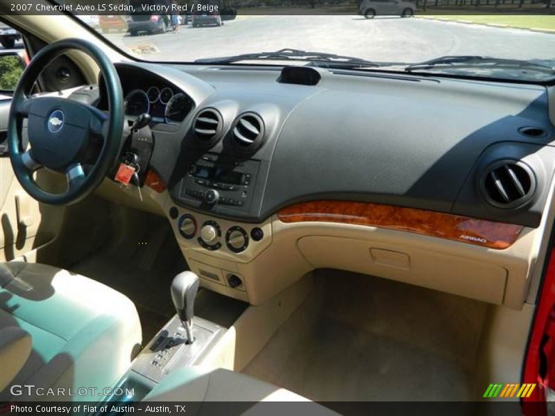 Victory Red / Beige 2007 Chevrolet Aveo LS Sedan