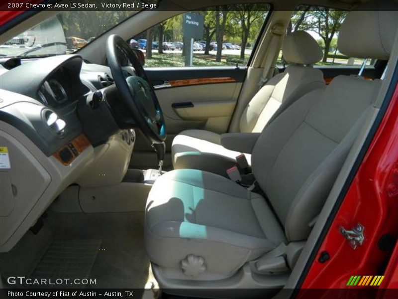 Victory Red / Beige 2007 Chevrolet Aveo LS Sedan