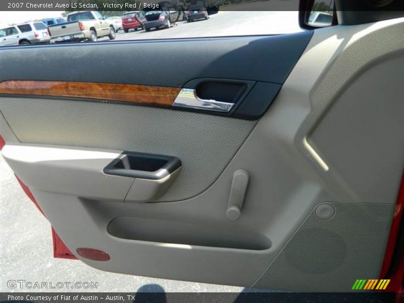 Victory Red / Beige 2007 Chevrolet Aveo LS Sedan