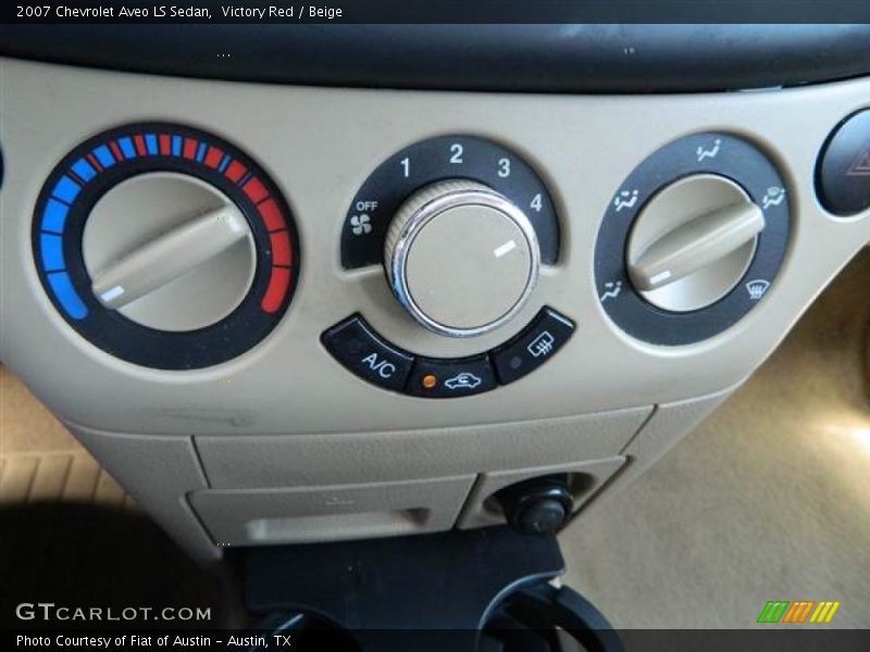 Victory Red / Beige 2007 Chevrolet Aveo LS Sedan