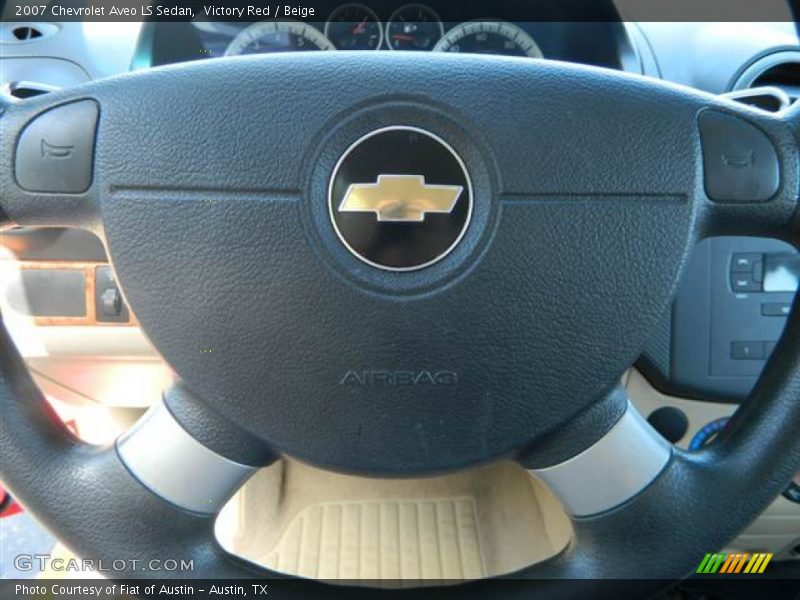Victory Red / Beige 2007 Chevrolet Aveo LS Sedan