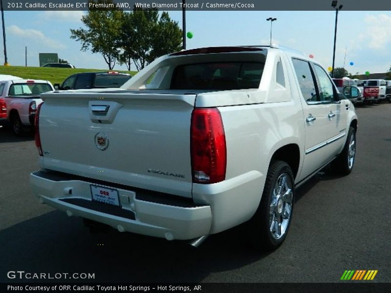 White Diamond Tricoat / Cashmere/Cocoa 2012 Cadillac Escalade EXT Premium AWD