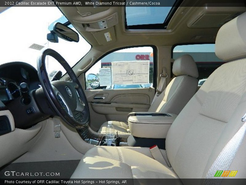 White Diamond Tricoat / Cashmere/Cocoa 2012 Cadillac Escalade EXT Premium AWD