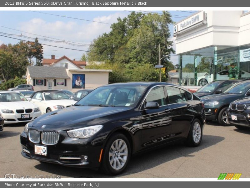 Black Sapphire Metallic / Black 2012 BMW 5 Series 550i xDrive Gran Turismo