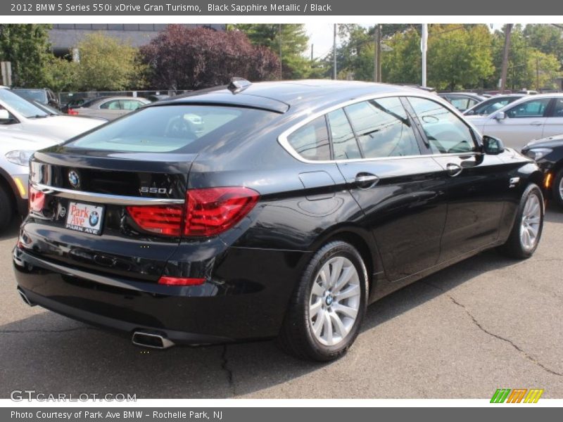 Black Sapphire Metallic / Black 2012 BMW 5 Series 550i xDrive Gran Turismo